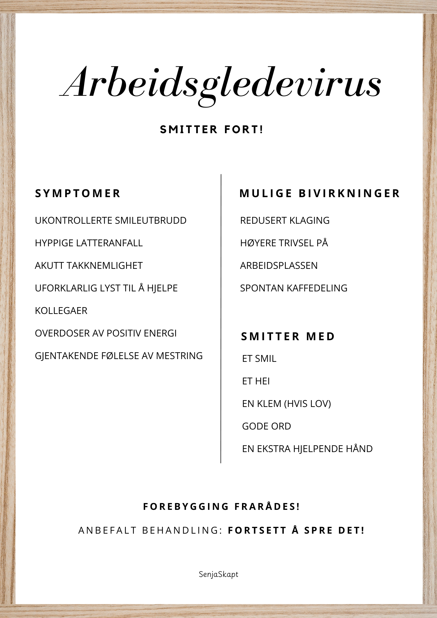 Arbeidsgledevirus plakat