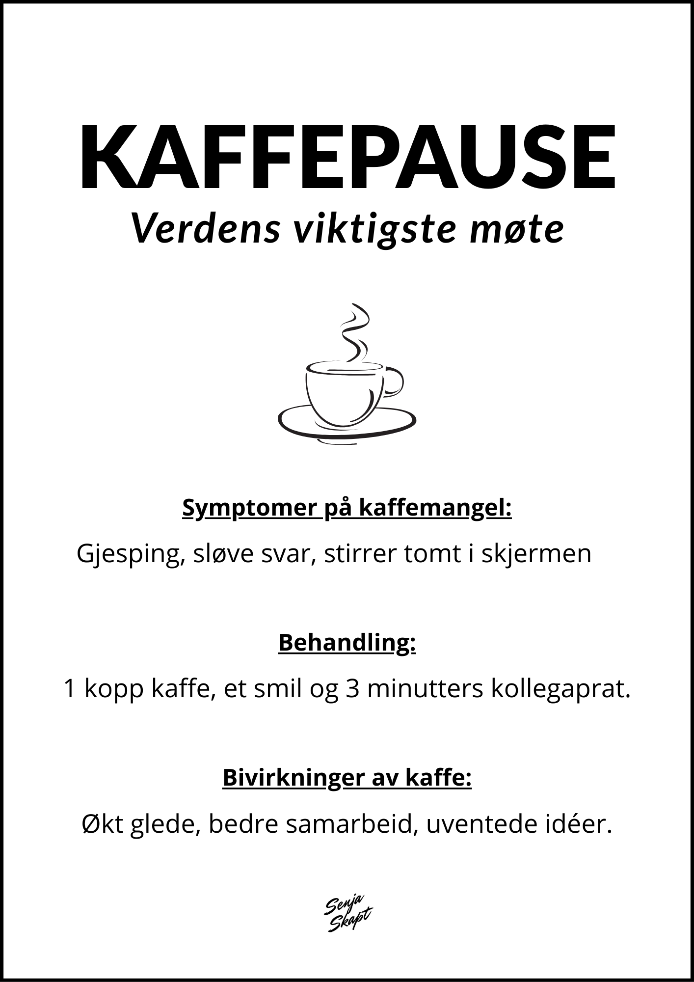 Kaffepause plakat
