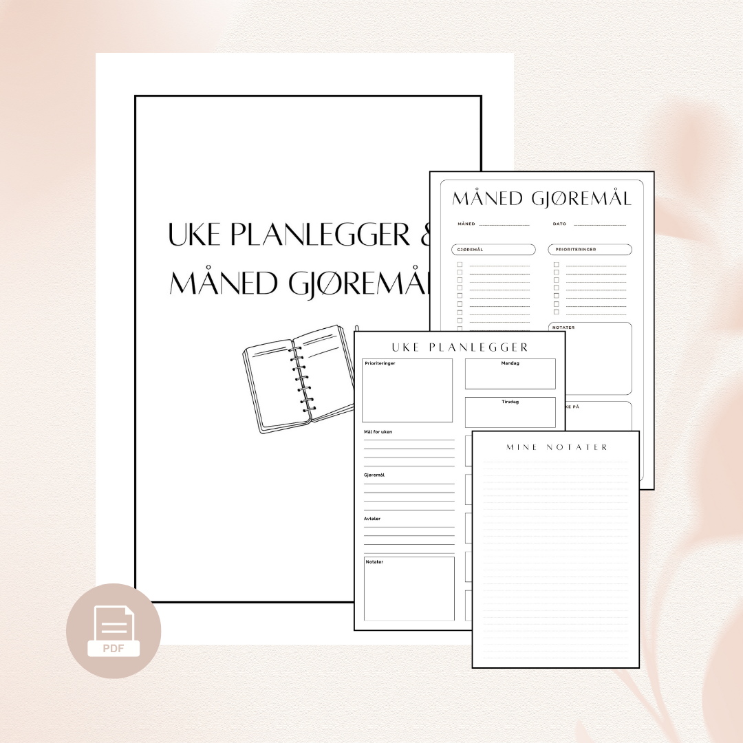 Ukes og månedsplanlegger