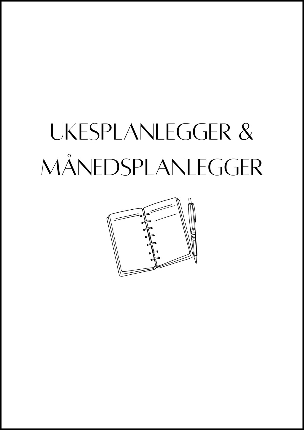 Ukes og månedsplanlegger
