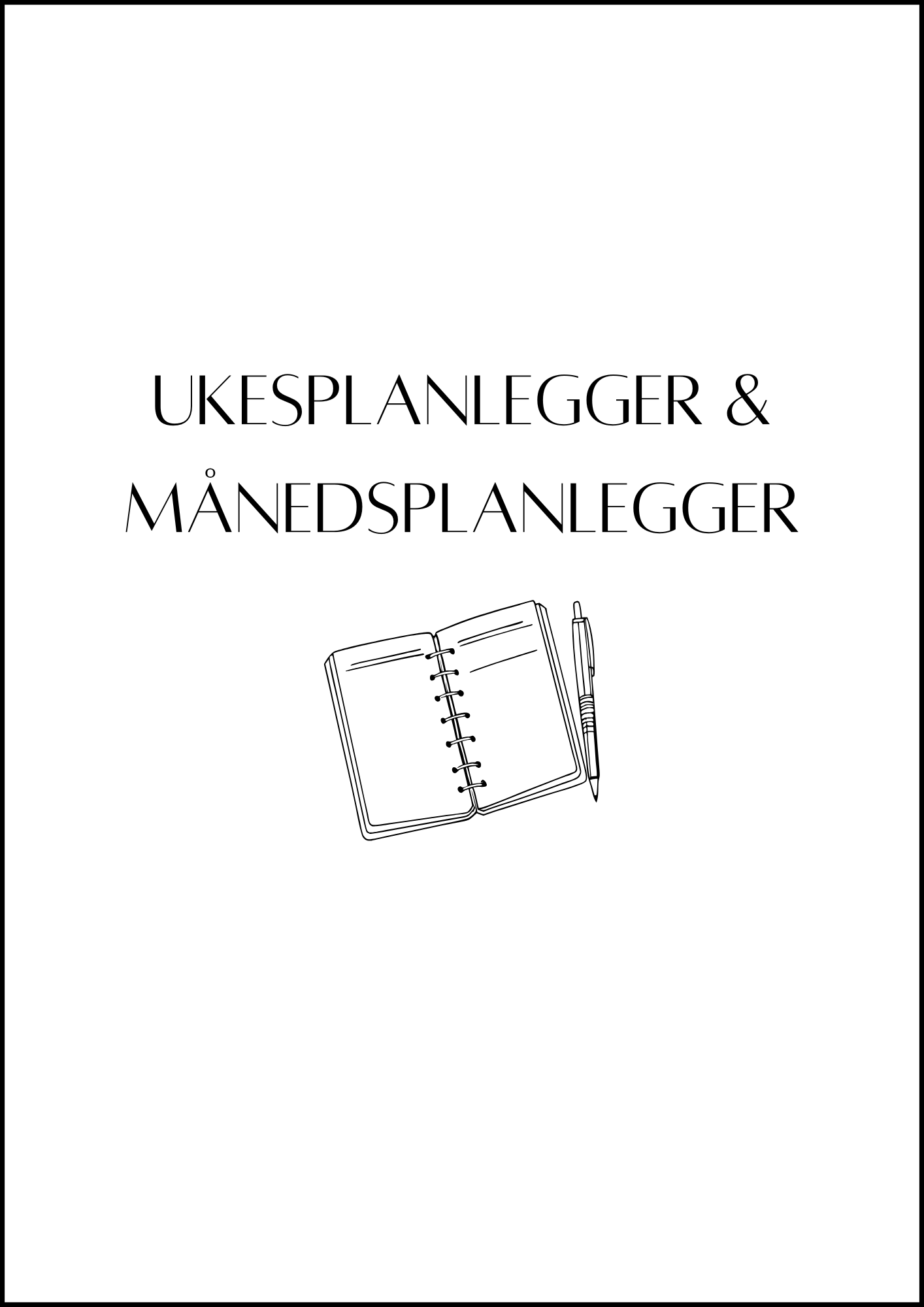 Ukes og månedsplanlegger
