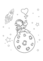 Astronaut fargeleggingsbok
