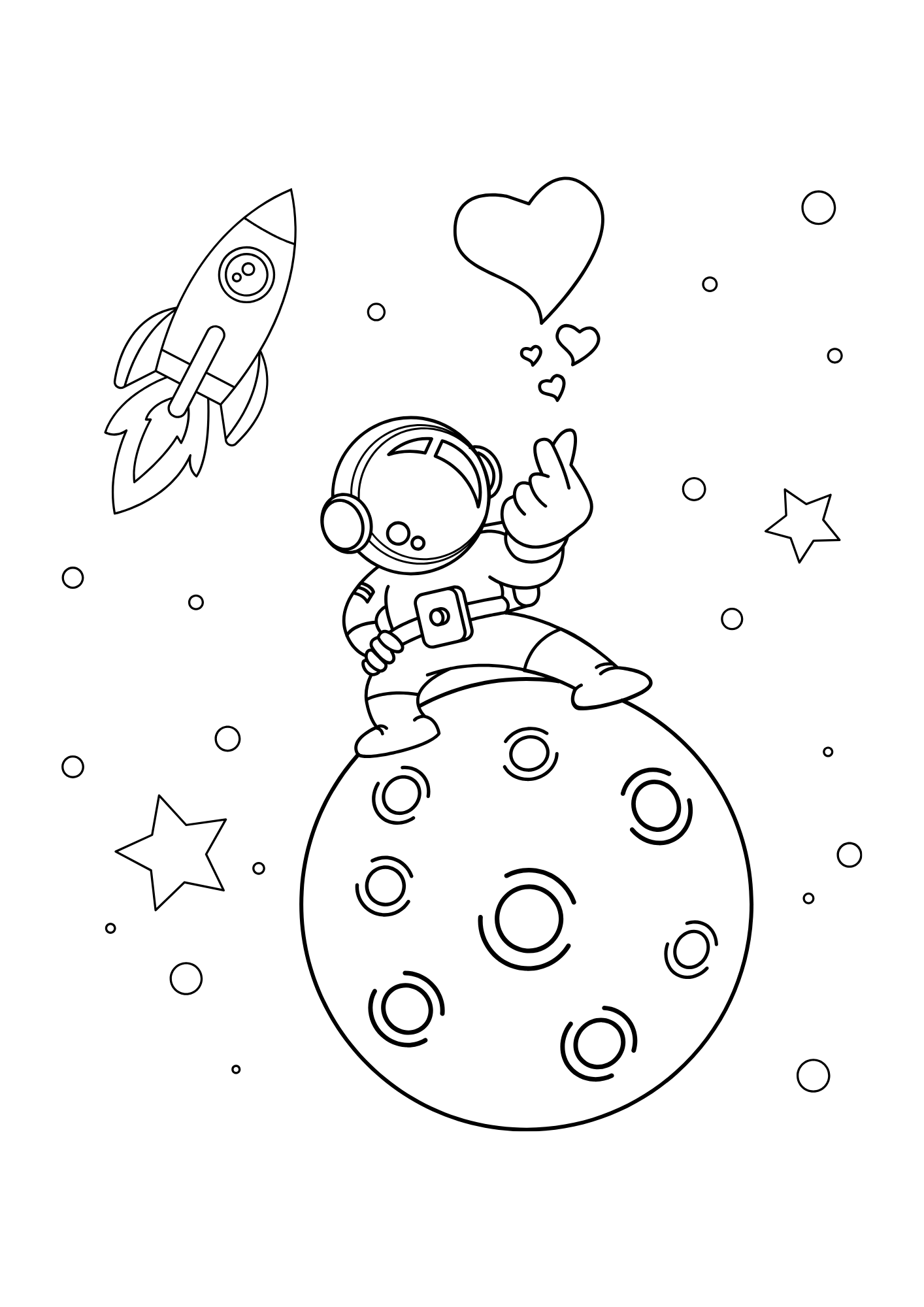 Astronaut fargeleggingsbok