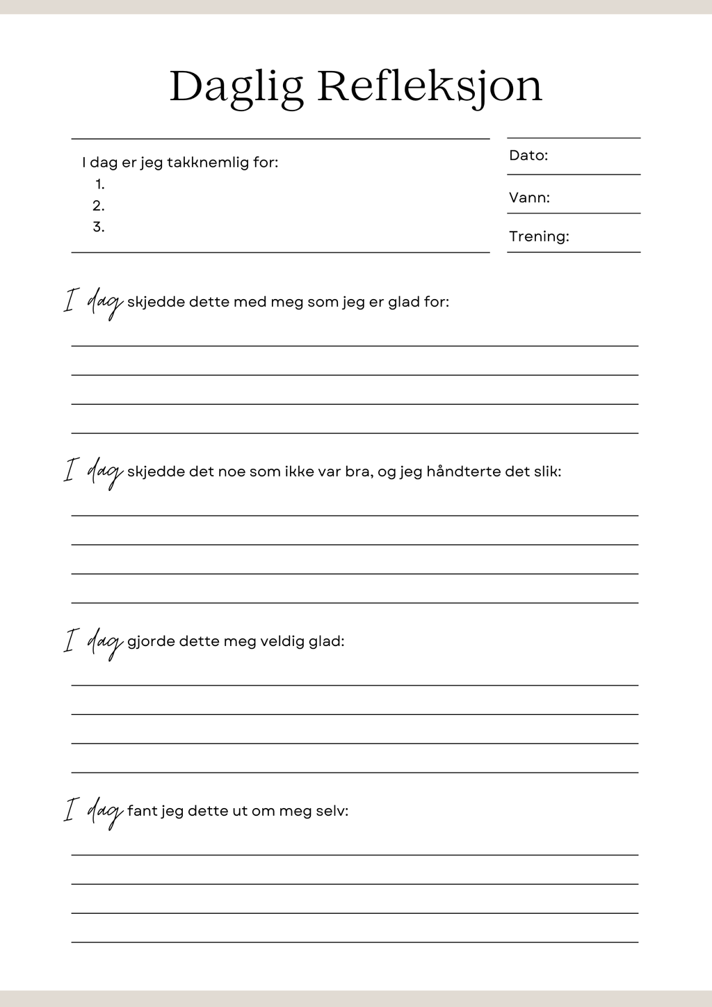 Takknemlighetsjournal