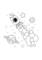 Astronaut fargeleggingsbok