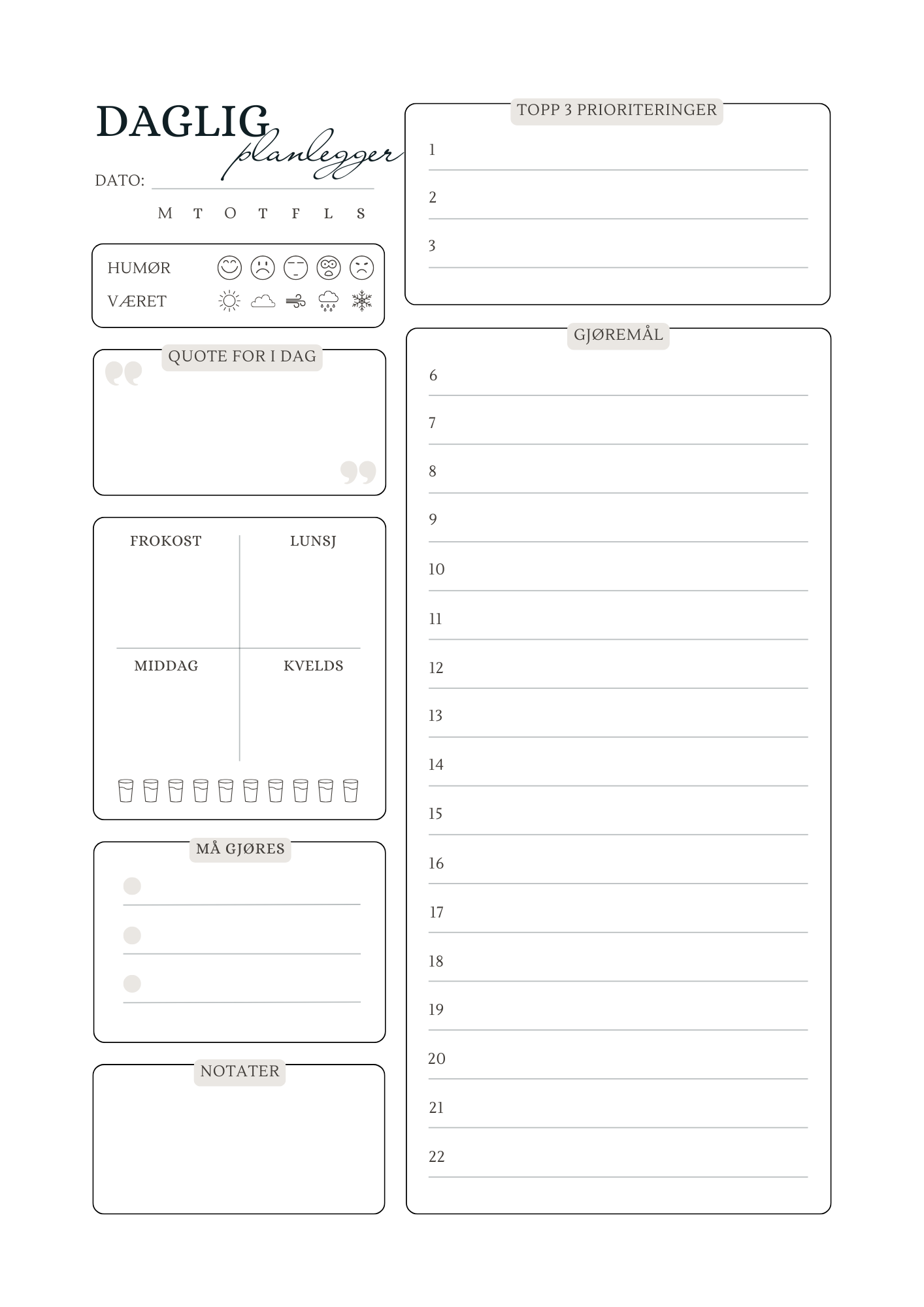 Takknemlighetsjournal