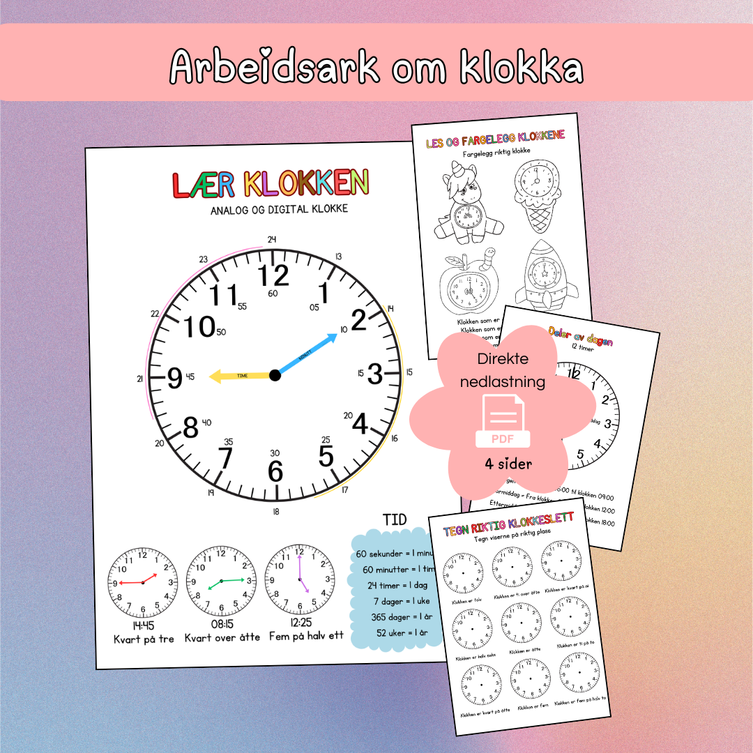 Lær klokken bok
