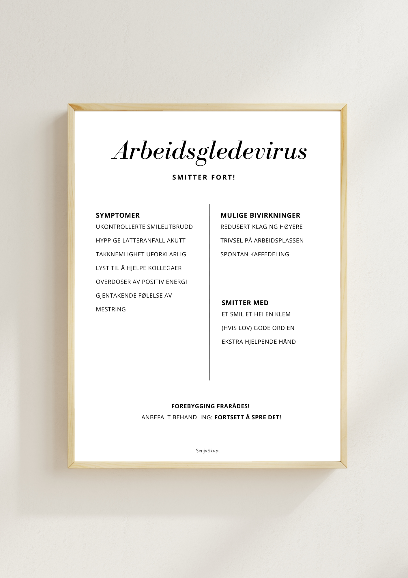 Arbeidsgledevirus plakat