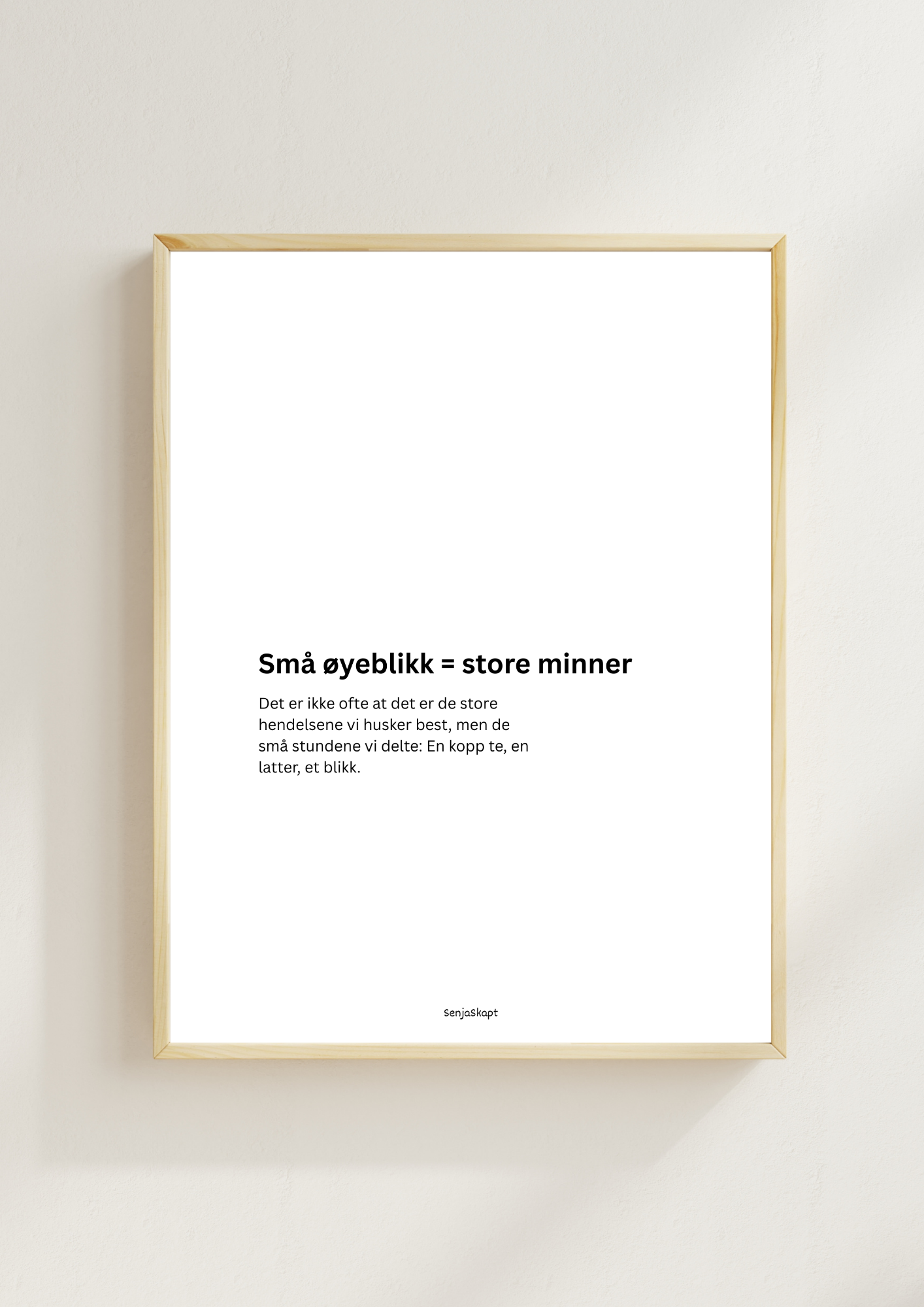 Små øyeblikk = store minner