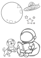 Astronaut fargeleggingsbok
