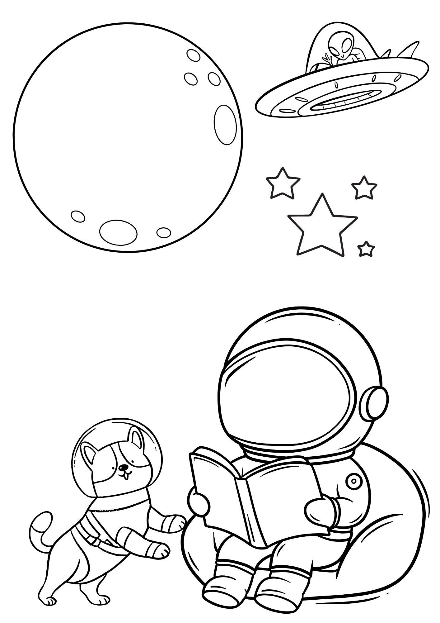 Astronaut fargeleggingsbok
