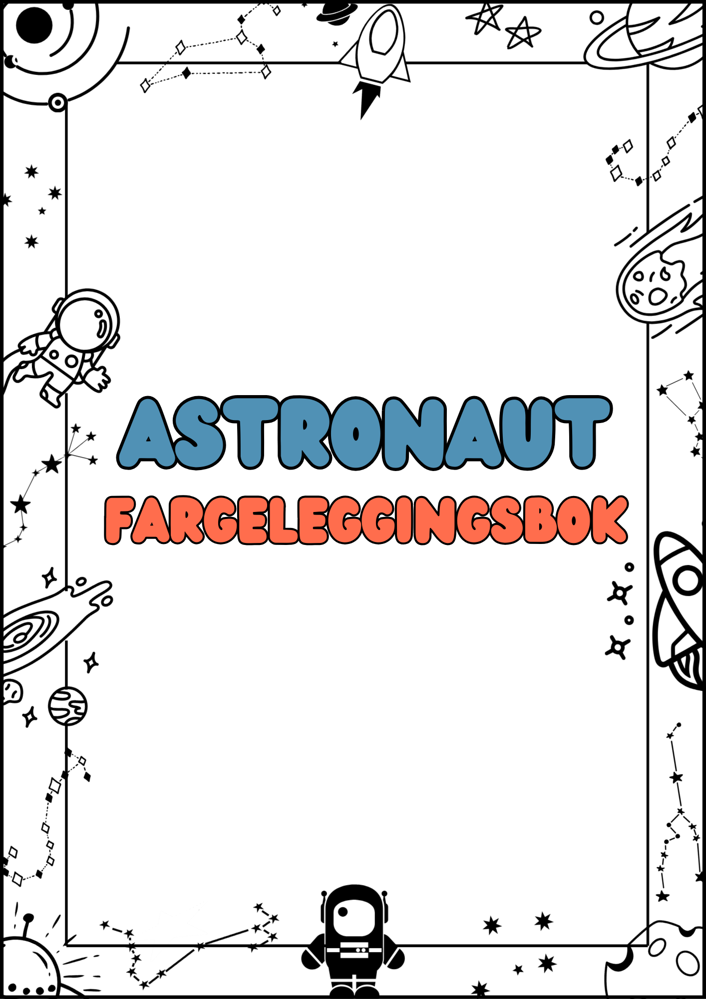 Astronaut fargeleggingsbok