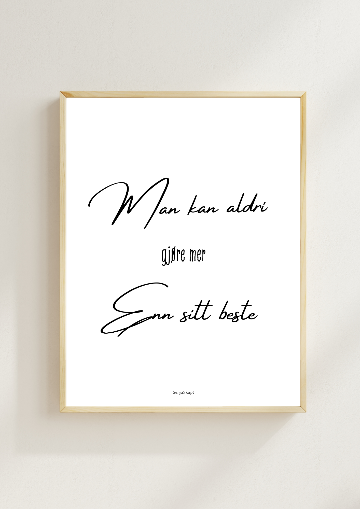 Man kan aldri gjøre mer enn sitt beste