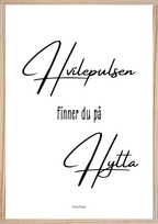 Hvilepulsen finner du på hytta