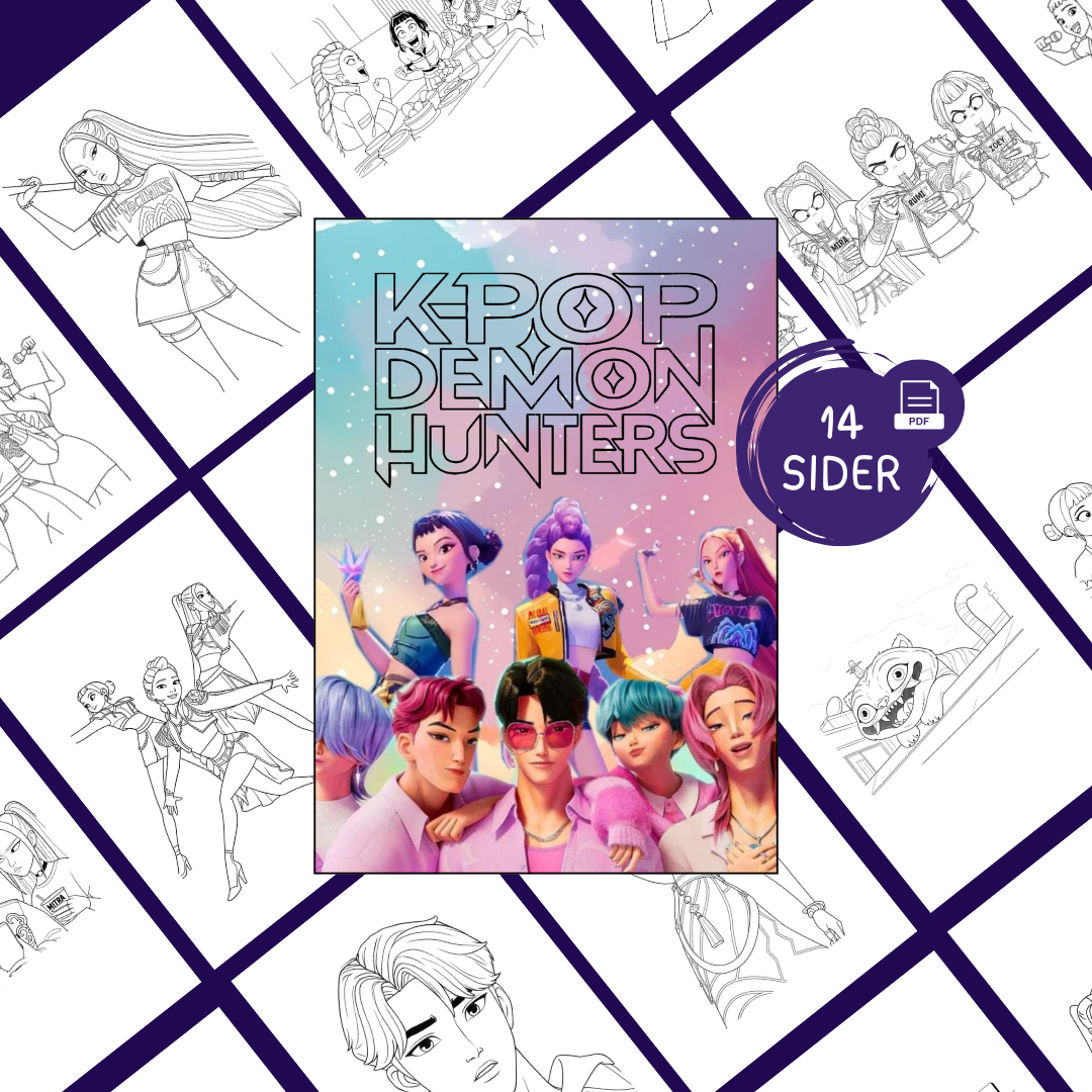 K-pop demon hunters fargeleggebok