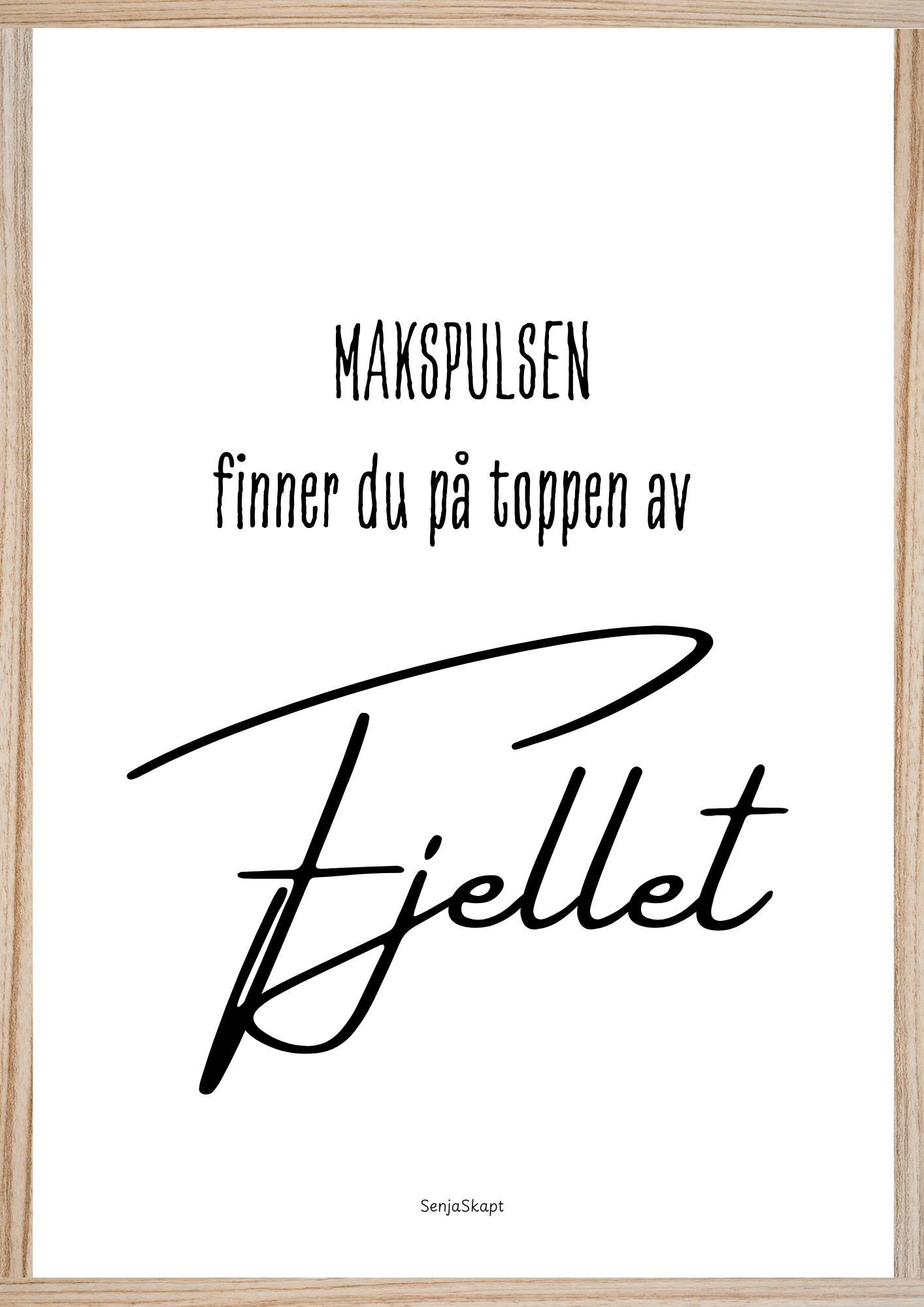 Makspulsen finner du på toppen av fjellet