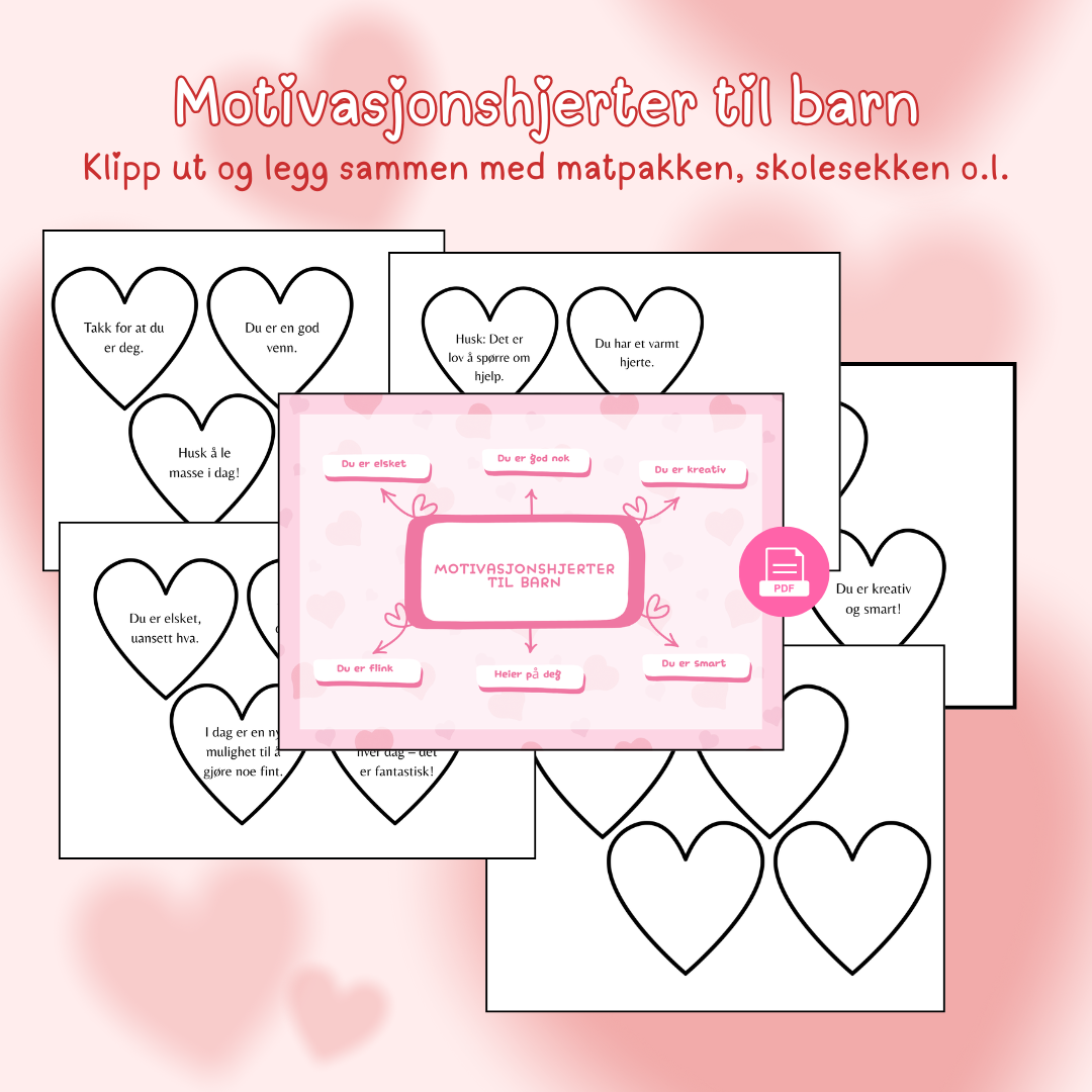 Motivasjonshjerter til barn