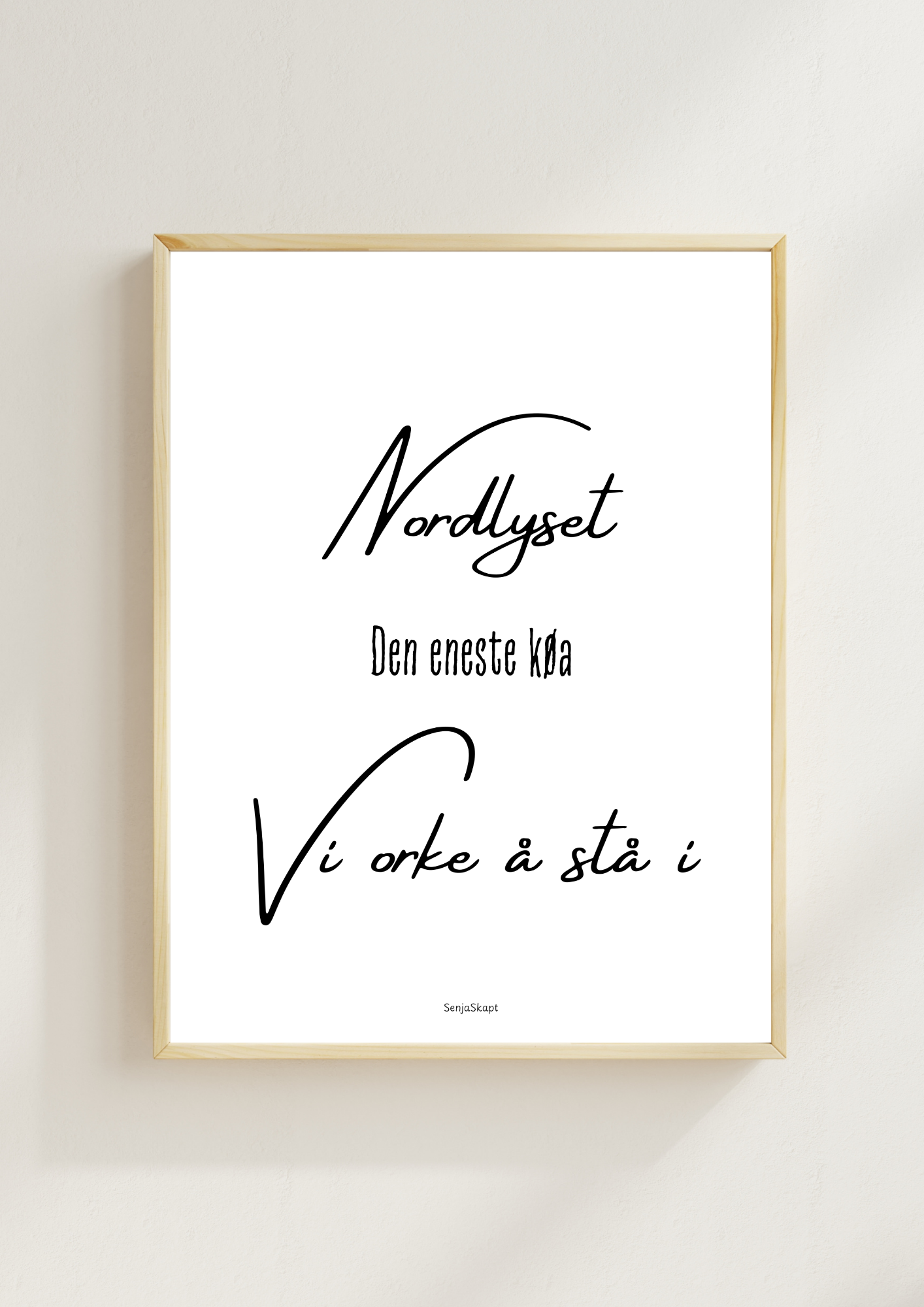 Nordlyset den eneste køa vi orke å stå i