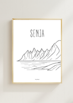 Majestetiske fjellet Okshornan på Senja